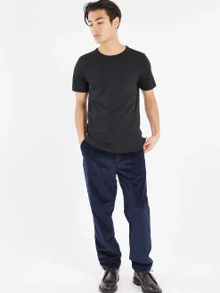 Merz b. Schwanen - 1950s Men's Loopwheeled T-Shirt in Black