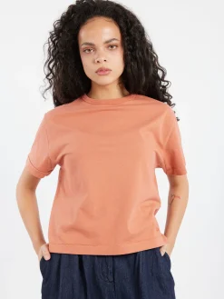 Merz b. Schwanen - WGHP01 Giza Cotton T-Shirt in Rosewood