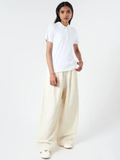 Merz b. Schwanen - Women's Terry Polo Shirt in White