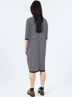 MJ Watson - 2529 Dress in Navy and White