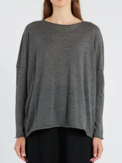 MJ Watson - Boat Neck Pullover in Grey