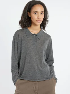 MJ Watson - Cashmere Polo in Grey