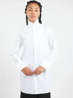MM6 - Long Sleeved Shirt in White