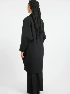 MM6 - Wool Gabardine Coat in Black