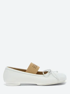 MM6 Maison Margiela - Anatomic Numeric Ballerinas in White