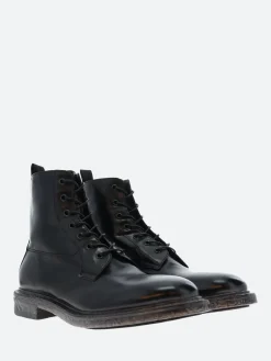 Moma - 65301 Lace Up Boots in Nero Tebe