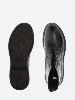 Moma - 65301 Lace Up Boots in Nero Tebe