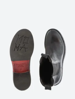 Moma - 78405C Chelsea Boot in Nero Cusna