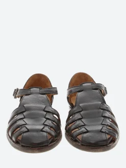 Moma - 1GS326 Fisherman Sandal in Nero Cusna