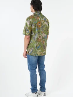 Naked & Famous - Aloha Shirt in Green