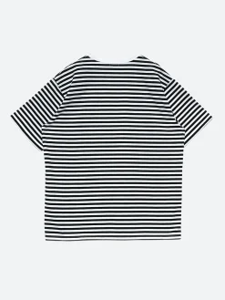 Nanamica - Coolmax Stripe Jersey Tee in Black and White