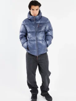 NANGA - Mountain Lodge Down Hoodie in Blue