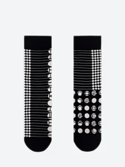 2nd PALETTE - City Dot Sock in Black/White