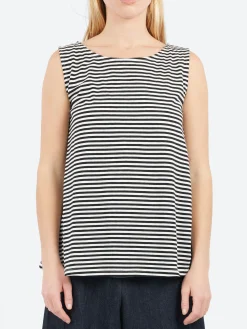 Neirami - A-Line Stripe Tank Top in Nero
