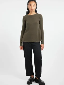 Neirami - Boat Neck Sweater in Muschio