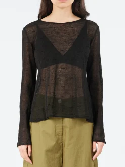 Neirami - Boatneck Sweater in Nero