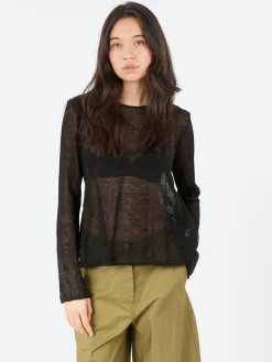 Neirami - Boatneck Sweater in Nero