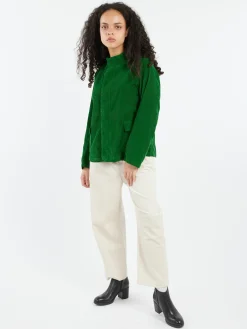 Neirami - Cord Pants with Pleats in Panna