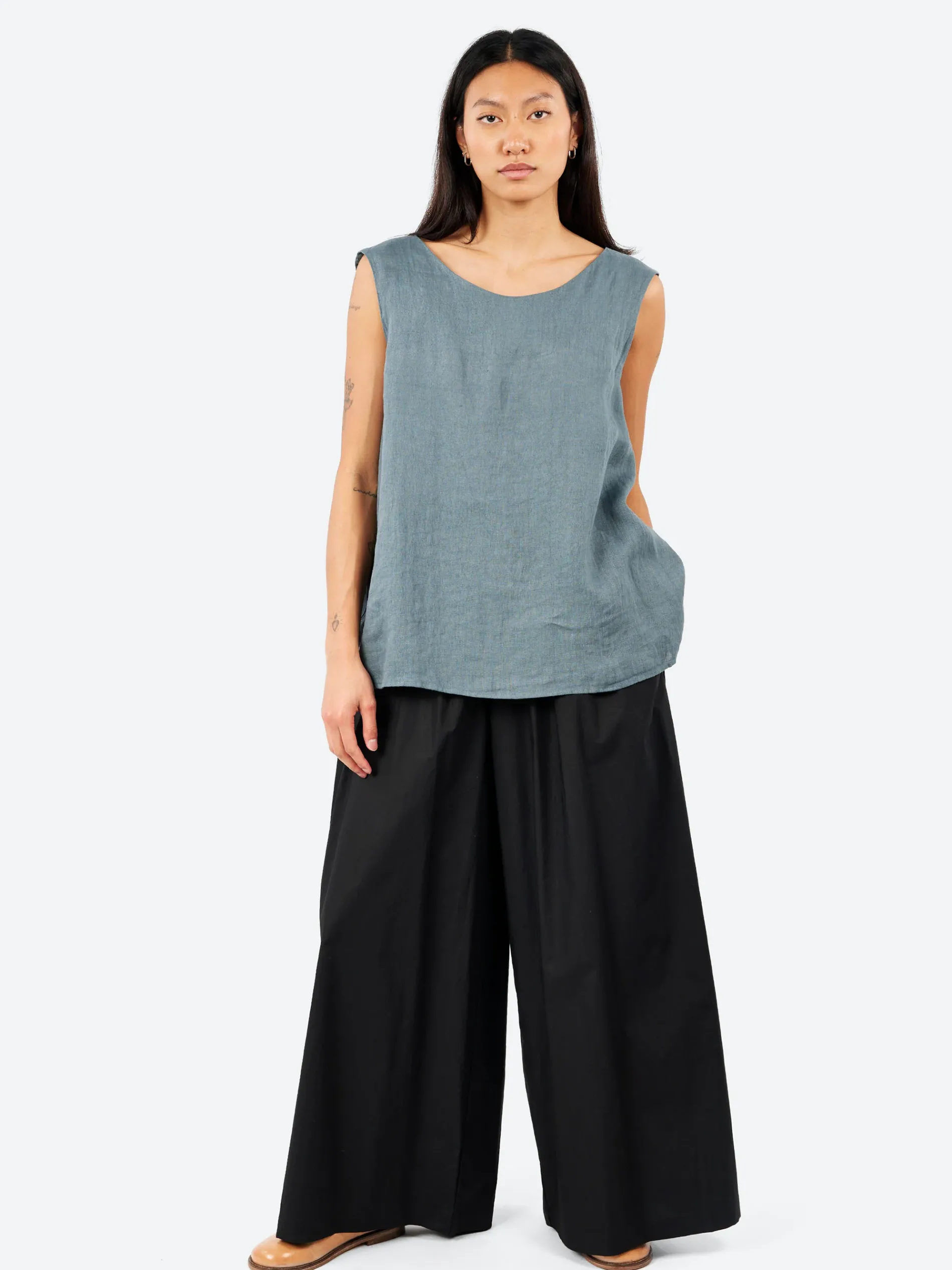 Neirami - Pelleovo Palazzo Trousers in Nero