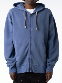 Nigel Cabourn - Army Gym Hoodie in Denim (Blue)