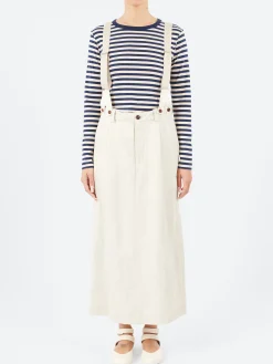 Nigel Cabourn - Braces Work Skirt in Ivory