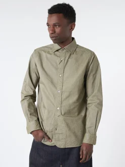 Nigel Cabourn - British Officers Shirt in Dark Green