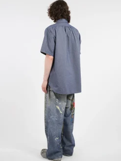 Nigel Cabourn - British Officers S/S Shirt in Navy