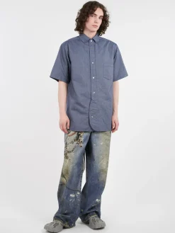 Nigel Cabourn - British Officers S/S Shirt in Navy