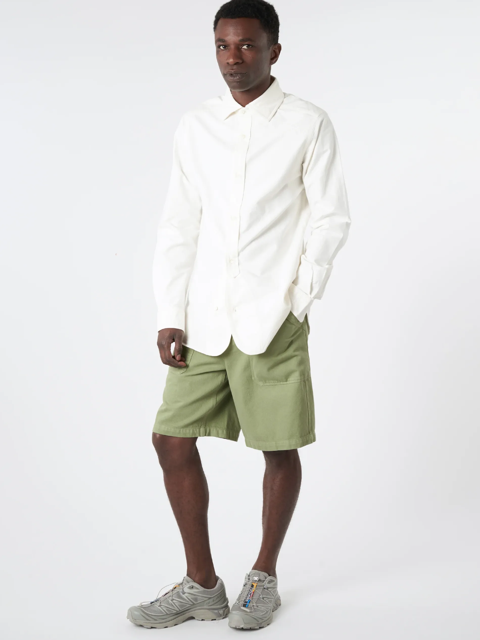 Nigel Cabourn - British Officers Shirt in White