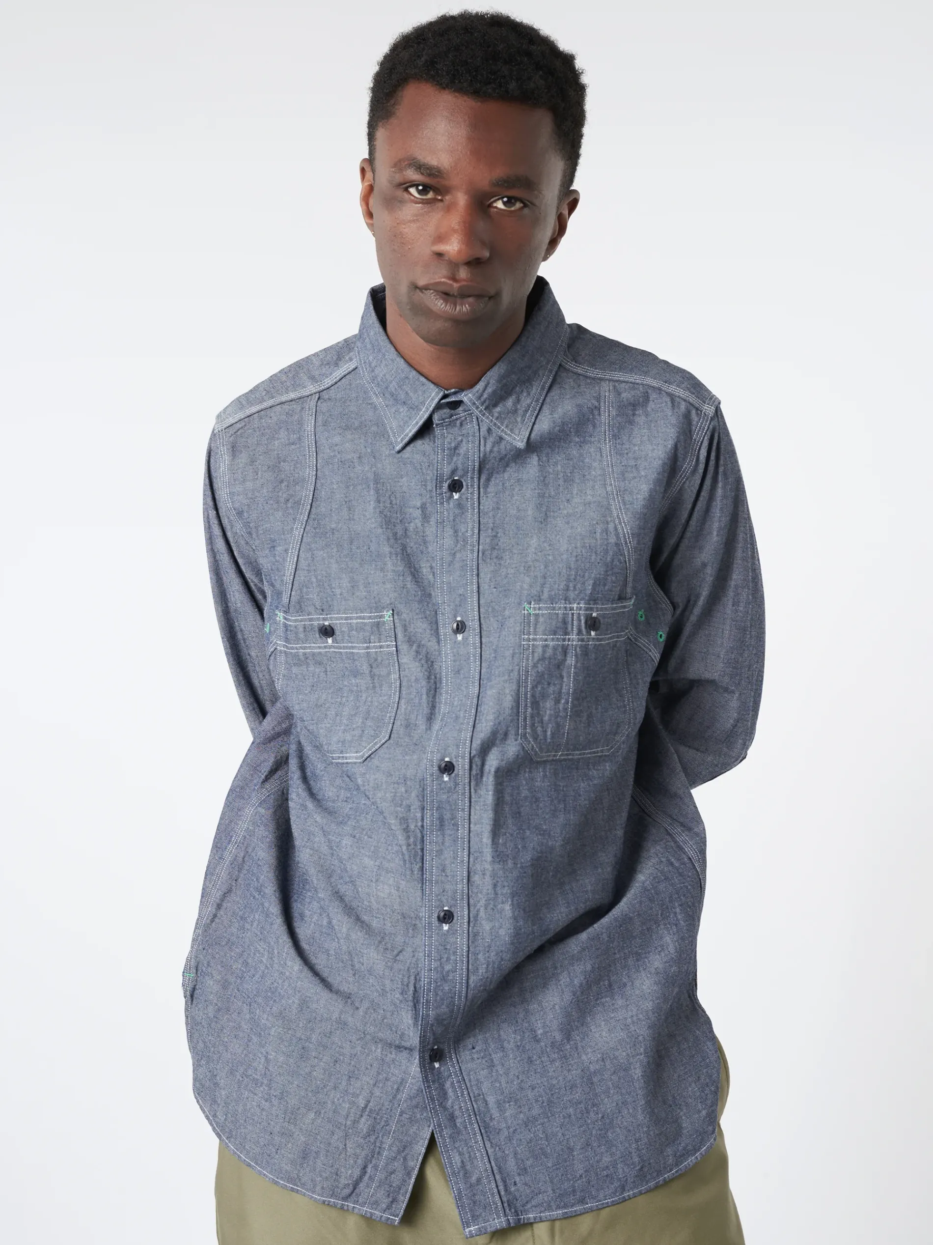 Nigel Cabourn - New Medical Shirt in Indigo
