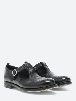 Officine Creative - Calixte 080 T-Bar Shoes in Nero Ignis