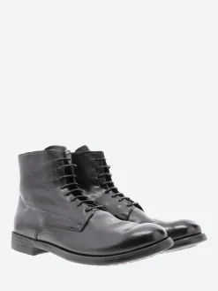 Officine Creative - Hive 16 Lace-Up Boots in Nero Ignis