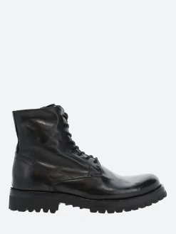 Officine Creative - Ikonic 001 Lace Up Boots in Nero Novak