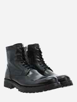 Officine Creative - Ikonic 001 Lace Up Boots in Nero Novak