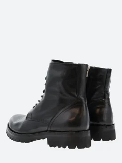 Officine Creative - Ikonic 001 Lace Up Boots in Nero Novak
