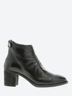 Officine Creative - Sarah 001 Zipped Ankle Boots in Nero Ignis