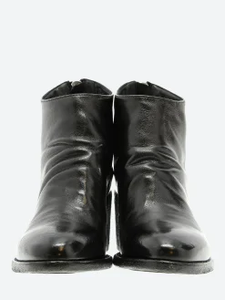 Officine Creative - Sarah 001 Zipped Ankle Boots in Nero Ignis