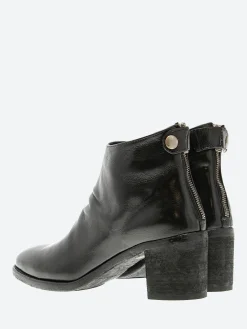 Officine Creative - Sarah 001 Zipped Ankle Boots in Nero Ignis
