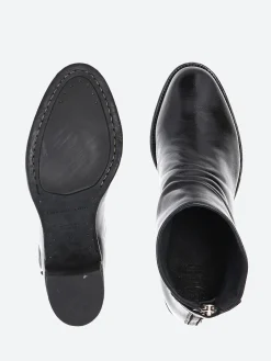 Officine Creative - Sarah 001 Zipped Ankle Boots in Nero Ignis