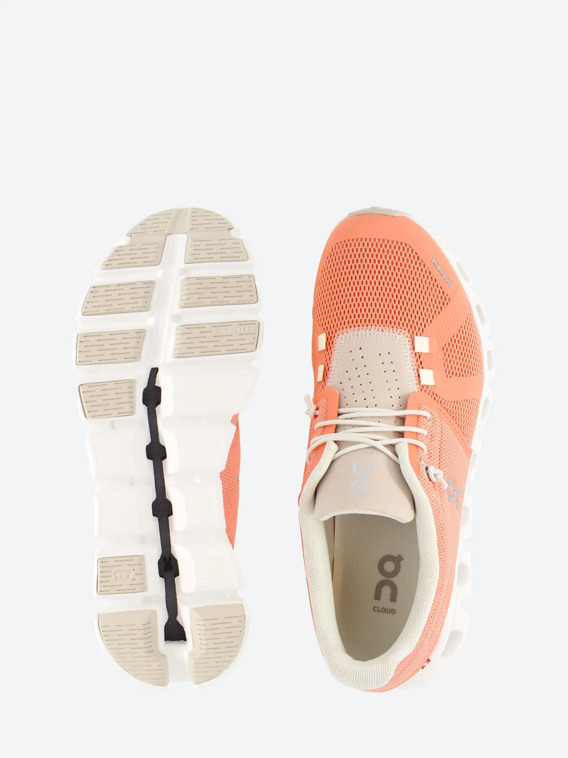 On - Women's Cloud 5 in Flamingo and Pearl