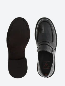 Open Closed - Travis 02 Penny Loafer in Black Mousse