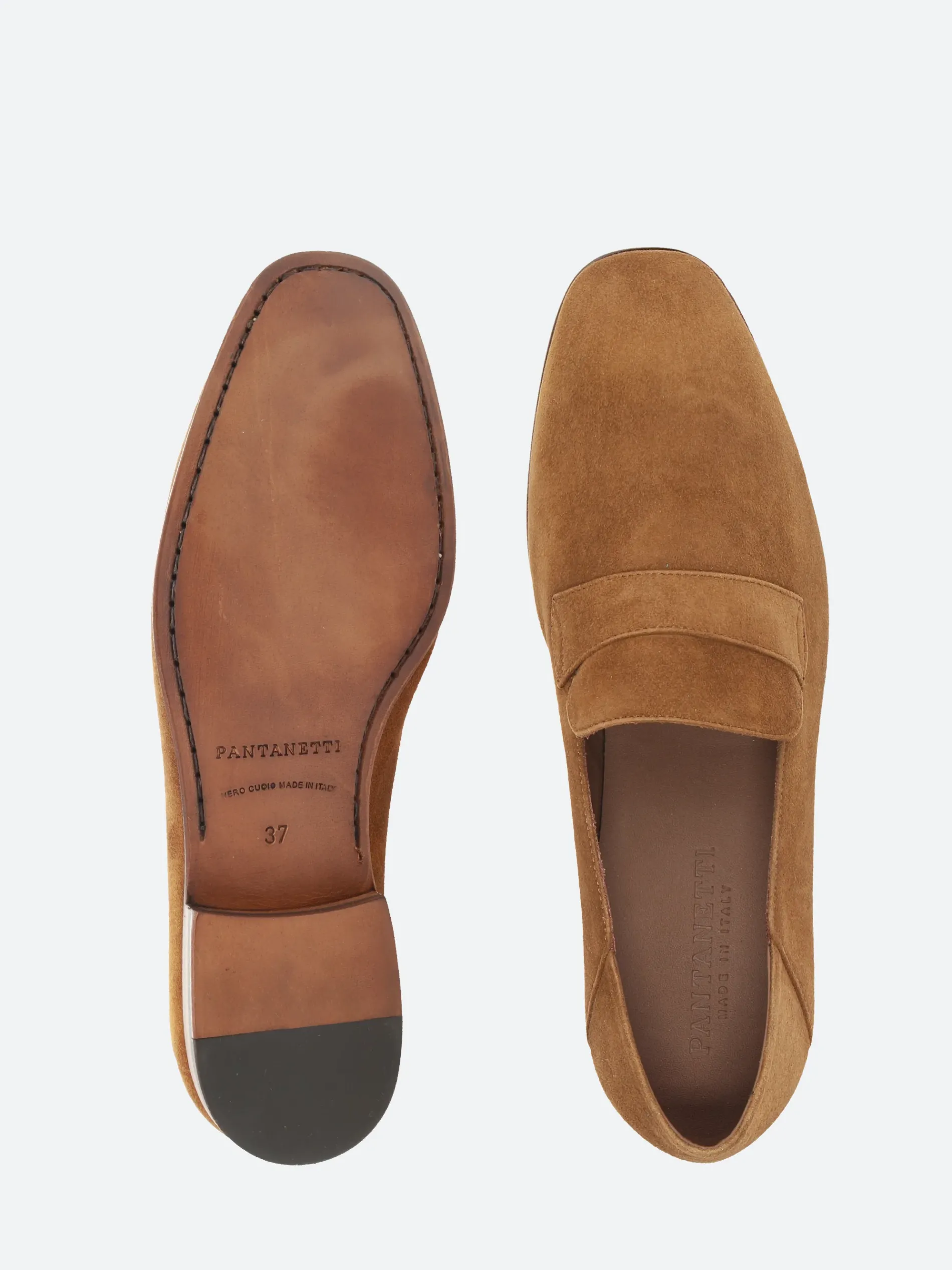 Pantanetti - 17123B Flat Loafers in Tabacco Talc