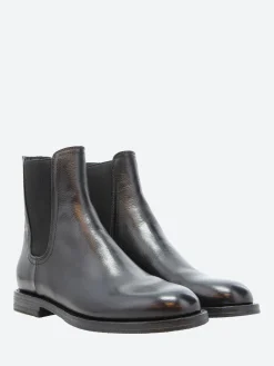 Pantanetti - Plaine Chelsea Boots in Kinder Nero