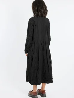 Pas de Calais - Classic Crinkle Dress in Black