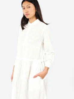 Pas de Calais - Classic Crinkle Dress in White