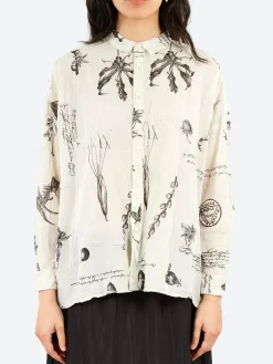 Pas de Calais - Plant Growth Blouse in Ivory