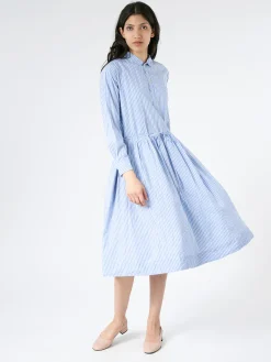 Pas de Calais - Stripe Flare Dress in Blue