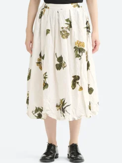 Pas de Calais - Summer Botanical Skirt in Ivory