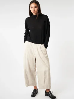 Pas de Calais - Wool Gauze Jersey Pullover in Black