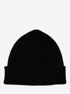 Paul Smith - Cashmere-Blend Ribbed Beanie Hat in Black